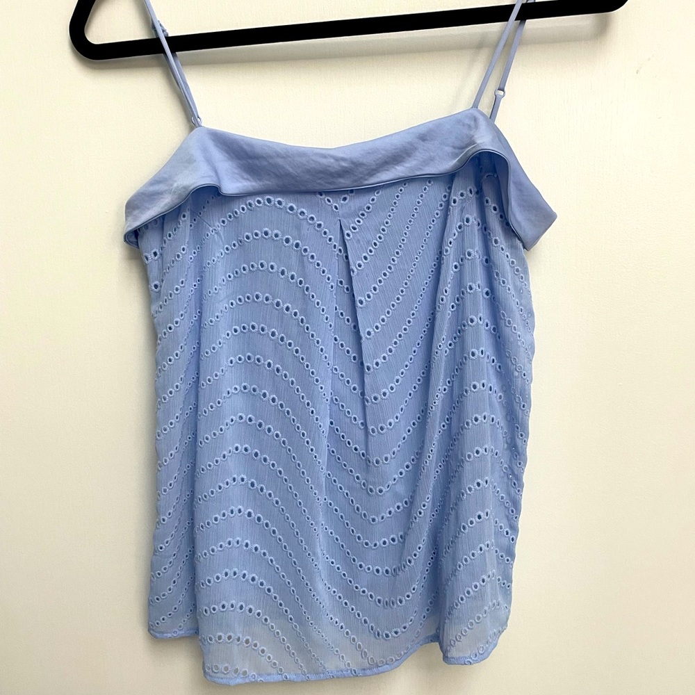 Textured Blue lace Tank top